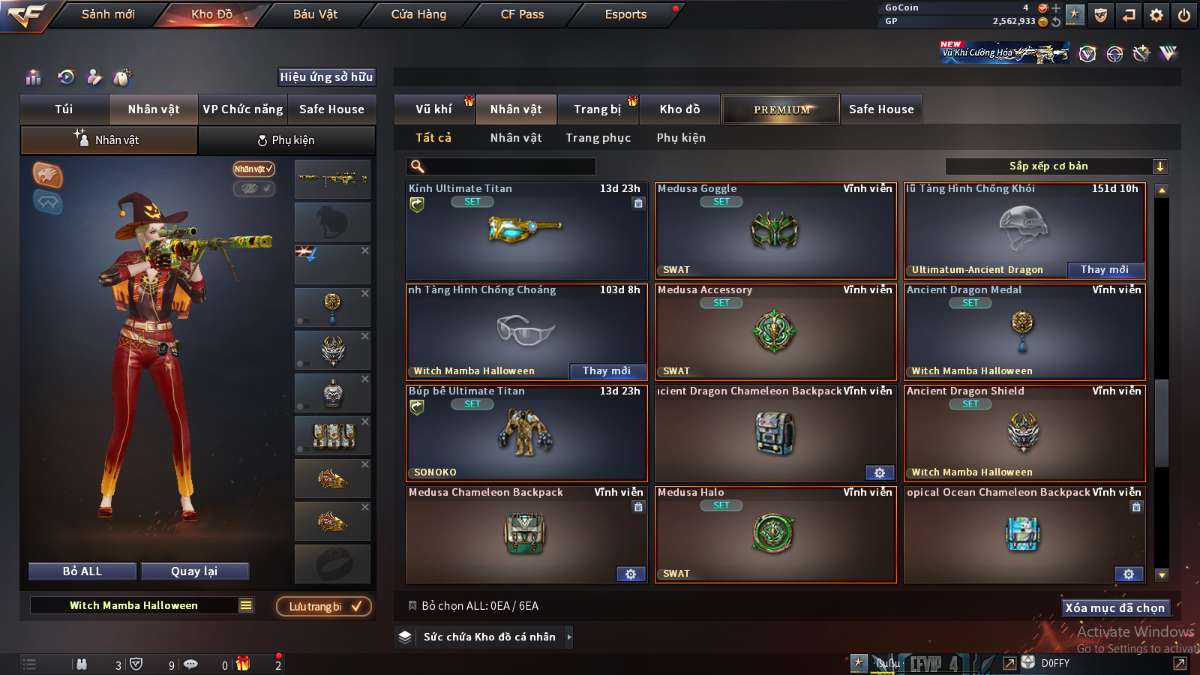 shop acc cf uy tin gia re